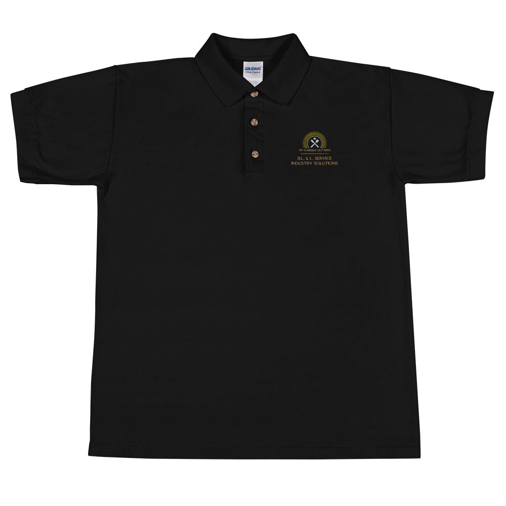BLL Black Embroidered Polo Shirt